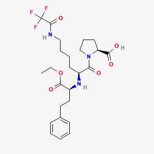 N2-1[(1S)-Ethoxycarbonyl-3-phenylpropyl]-N6-trifluoroacetyl-L-lysyl-L-proline structure, CAS 103300-91-0