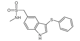 N-Methyl-3-(phenylthio)-1H-indole-5-methanesulfonamide structure, CAS 103654-21-3