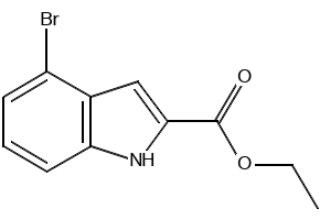 4-Bromo-1H-indole-2-carboxylic acid ethyl ester structure, CAS 103858-52-2