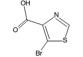 5-Bromothiazole-4-carboxylic acid structure, CAS 103878-58-6