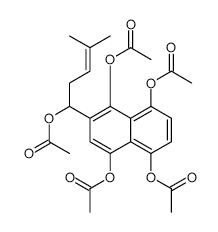 2-[1-(Acetyloxy)-4-methyl-3-penten-1-yl]-1,4,5,8-naphthalenetetrol 1,4,5,8-tetraacetate structure, CAS 103946-64-1
