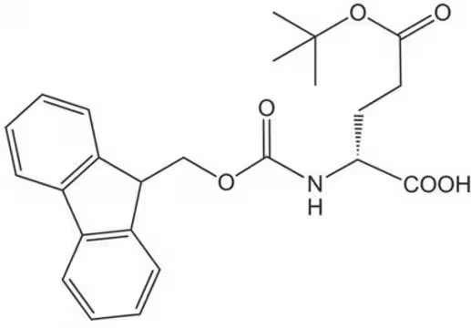 Fmoc-D-glutamic acid gamma-tert-butyl ester structure, CAS 104091-08-9