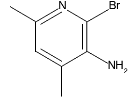 3-Amino-2-bromo-4,6-dimethylpyridine structure, CAS 104829-98-3