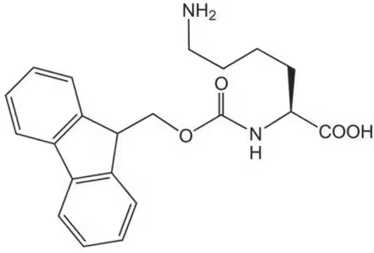 Fmoc-L-lysine structure, CAS 105047-45-8