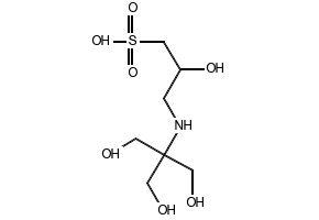 3-[N-Tris(hydroxymethyl)methylamino]-2-hydroxypropanesulfonic acid sodium salt structure, CAS 105140-25-8