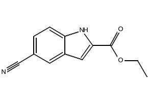 Ethyl 5-cyanoindole-2-carboxylate structure, CAS 105191-13-7