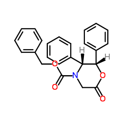 Benzyl (2S,3R)-(+)-6-oxo-2,3-diphenyl-4-morpholinecarboxylate structure, CAS 105228-46-4