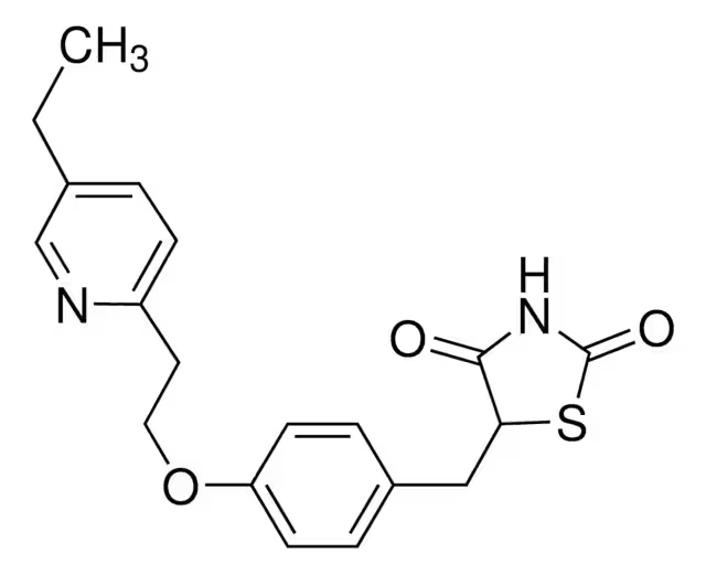 Pioglitazone structure, CAS 105355-27-9