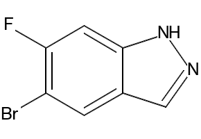 5-Bromo-6-fluoro-1H-indazole structure, CAS 105391-70-6