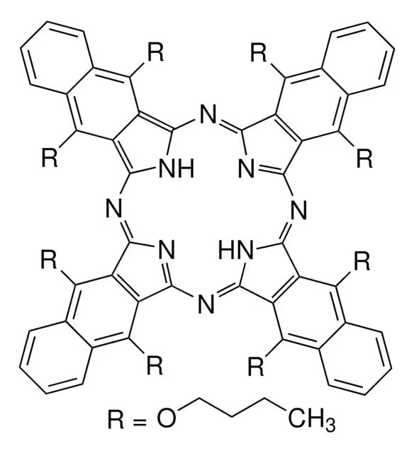 5,9,14,18,23,27,32,36-Octabutoxy-2,3-naphthalocyanine structure, CAS 105528-25-4