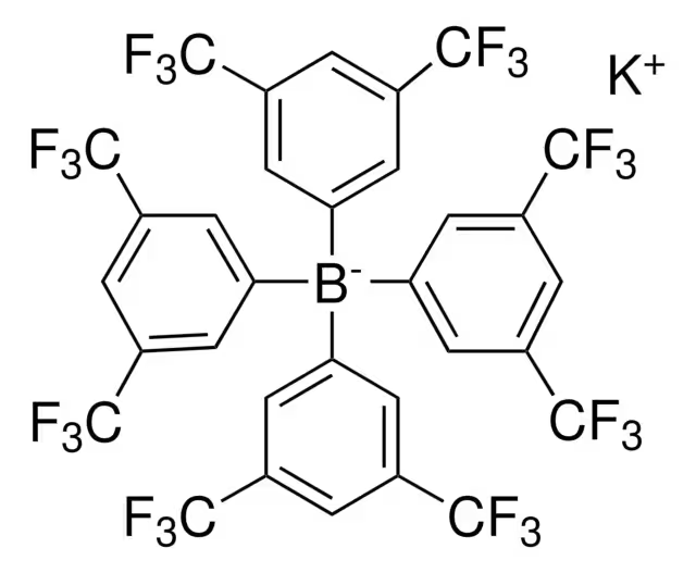 Potassium tetrakis[3,5-bis(trifluoromethyl)phenyl]borate structure, CAS 105560-52-9