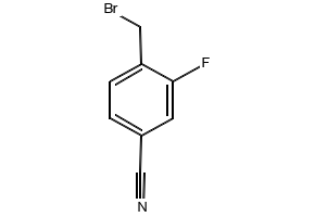 2-Fluoro-4-cyanobenzyl bromide structure, CAS 105942-09-4