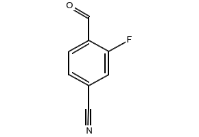 2-Fluoro-4-cyanobenzaldehyde structure, CAS 105942-10-7