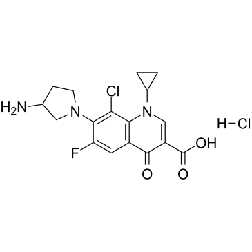 Clinafloxacin hydrochloride structure, CAS 105956-99-8