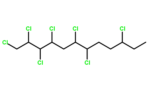 Chlorinated paraffin structure, CAS 106232-86-4