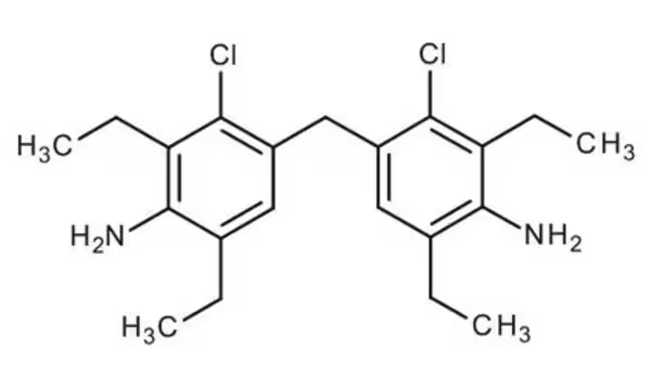Bis(4-amino-2-chloro-3,5-diethylphenyl)methane structure, CAS 106246-33-7