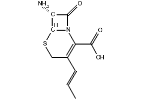 7-Amino-8-oxo-3-(cis-prop-1-enyl)-5-thia-1-azabicyclo[4.2.0]oct-2-ene-2-carboxylic acid diphenylmethyl ester hydrochloride structure, CAS 106447-41-0