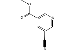 5-Cyano-3-pyridinecarboxylic acid methyl ester structure, CAS 106726-82-3