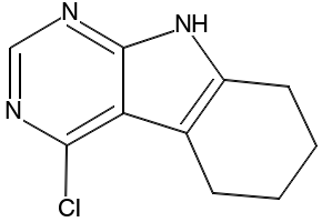 4-Chloro-5H-pyrimido[5,4-b]indole hydrochloride structure, CAS 107400-97-5