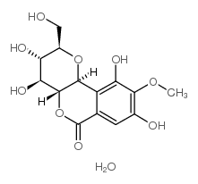 Bergenin monohydrate structure, CAS 108032-11-7