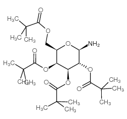 2,3,4,6-Tetra-O-pivaloyl-D-galactopyranosylamine structure, CAS 108342-87-6