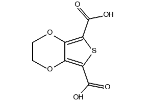 2,5-Dicarboxylic acid-3,4-ethylenedioxythiophene structure, CAS 108347-23-5