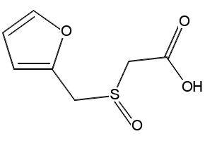 2-[(2-Furanylmethyl)sulfinyl]acetic acid structure, CAS 108499-26-9
