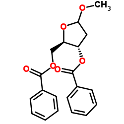 Methyl-2-deoxy-D-erythropentofuranoside dibenzoate structure, CAS 108647-88-7