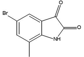 7-Bromo-5-methylindoline-2,3-dione structure, CAS 108938-16-5
