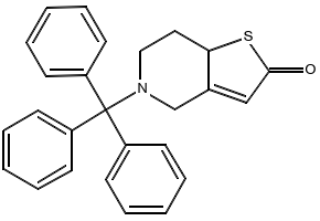 5,6,7,7a-Tetrahydro-5-(triphenylmethyl)thieno[3,2-c]pyridinone structure, CAS 109904-26-9