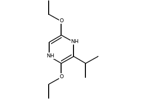 (R)-2,5-Dihydro-3,6-diethoxy-2-isopropylpyrazine structure, CAS 110117-71-0