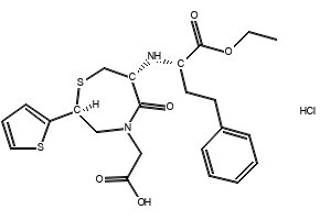 Temocapril hydrochloride structure, CAS 110221-44-8