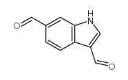 Indole-3,6-dicarboxaldehyde structure, CAS 110370-43-9