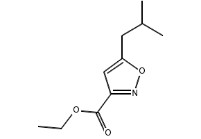 5-(2-Methylpropyl)-3-isoxazolecarboxylic acid ethyl ester structure, CAS 110578-27-3