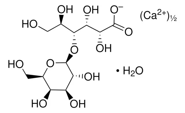 4-O-beta-D-Galactopyranosyl-D-gluconic acid calcium salt (2:1) dihydrate structure, CAS 110638-68-1