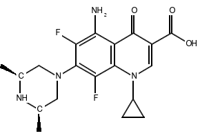 Sparfloxacin structure, CAS 110871-86-8