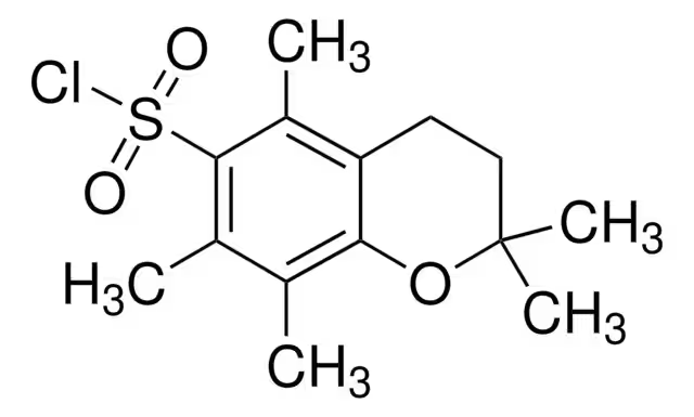 2,2,5,7,8-Pentamethylchroman-6-sulfonyl chloride structure, CAS 112160-39-1