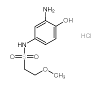 2-Aminophenol-4-(2'-methoxy)sulfonethylamide hydrochloride structure, CAS 112195-27-4