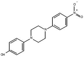 4-(4-(4-Nitrophenyl)-1-piperazinyl)phenol structure, CAS 112559-81-6