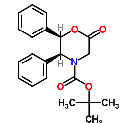 tert-Butyl (2R,3S)-(-)-6-oxo-2,3-diphenyl-4-morpholinecarboxylate structure, CAS 112741-49-8