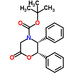 tert-Butyl (2S,3R)-(+)-6-oxo-2,3-diphenyl-4-morpholinecarboxylate structure, CAS 112741-50-1