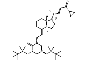 (2E,4R)-4-[(1R,3aS,4E,7aR)-4-[(2E)-2-[(3S,5R)-3,5-Bis[[(tert-butyl)dimethylsilyl]oxy]-2-methylenecyclohexylidene]ethylidene]octahydro-7a-methyl-1H-inden-1-yl]-1-cyclopropyl-2-penten-1-one structure, CAS 112849-17-9