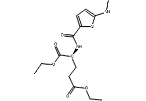 Diethyl N-[5-methylamino-2-thenoyl]-L-glutamate structure, CAS 112889-02-8
