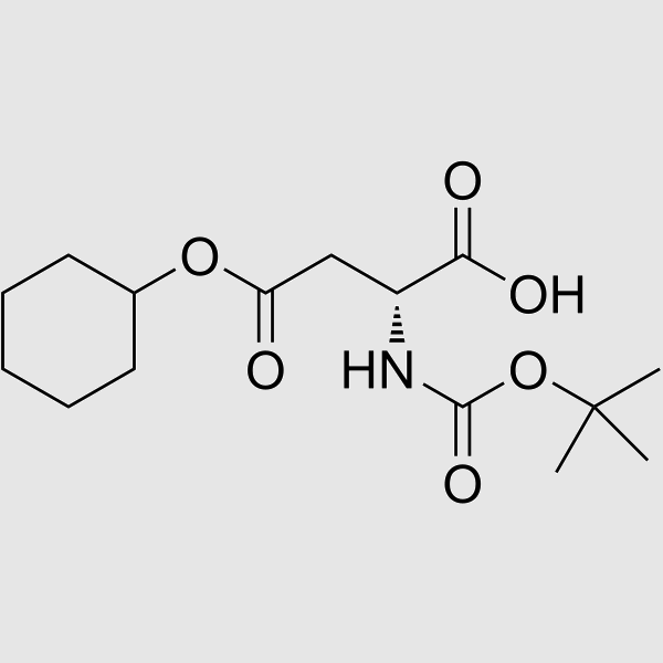 Boc-D-aspartic acid 4-cyslohexyl ester structure, CAS 112898-18-7