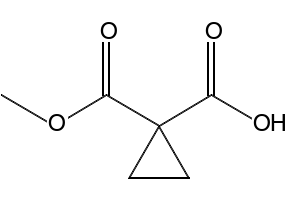 1,1-Cyclopropanedicarboxylic acid monomethyl ester structure, CAS 113020-21-6