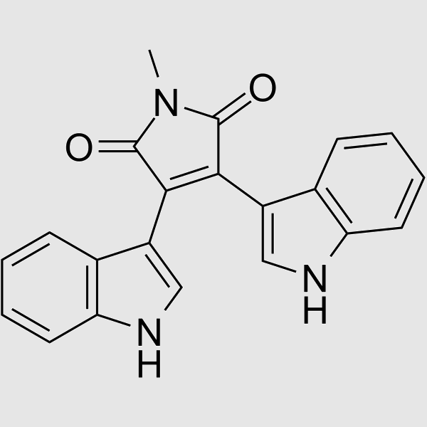 Bisindolylmaleimide V structure, CAS 113963-68-1