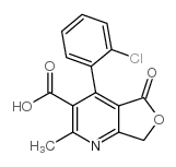 4-(2-Chlorophenyl)-5,7-dihydro-2-methyl-5-oxo-furo[3,4-b]pyridine-3-carboxylic acid structure, CAS 113994-39-1