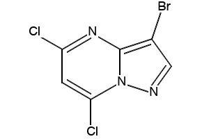 3-Bromo-5,7-dichloropyrazolo[1,5-a]pyrimidine structure, CAS 114040-06-1