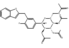 1,5-Anhydro-1-phenethylsorbitol tetraacetate structure, CAS 114421-40-8