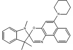 1,3,3-Trimethylindolino-6'-(1-piperidinyl)spironaphthoxazine structure, CAS 114747-45-4